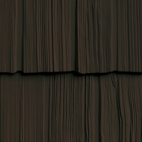 The Foundry 10in. W x 62 1/2in. L Exposure, Vinyl Staggered Shakes Total 100 Sq. Feet, 594 - Musket Brown, 23PK 1201594 - main